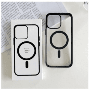 Transparent Magnetic Phone Case with Box for Magsafe Wireless Charging iPhone 11 -Black Cases