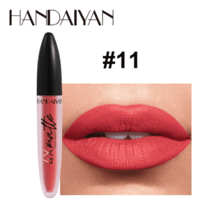 Handaiyan 4X Matte Liquid Lipstick Long Lasting Waterproof Smudge-Proof Matte Finish Warm Rose Pink